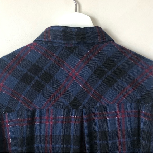 Rails | Hunter Midnight Merlot Gold Flannel Shirt - Picture 8 of 9